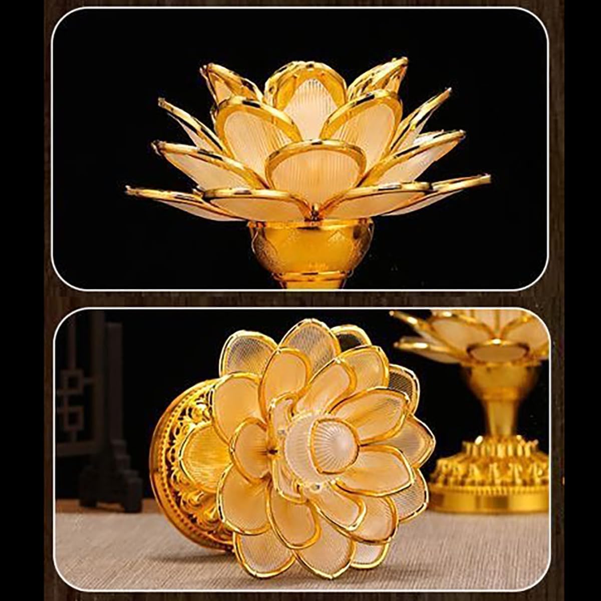 Amazon｜蓮の花 蓮華灯 蓮花 造花 光る蓮の花 仏花 ロータス 7色変化